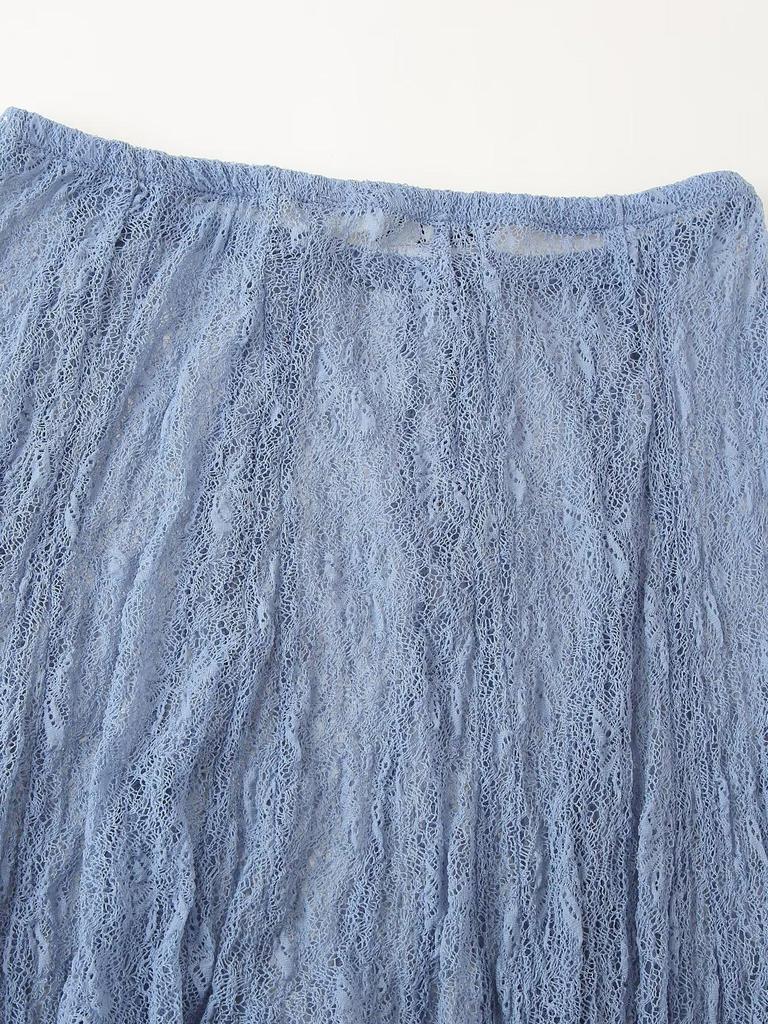 Damski Wiosenny 2025 Europejski i Amerykański Modny Koronkowy Zestaw Kamizelki i Półspódnicy