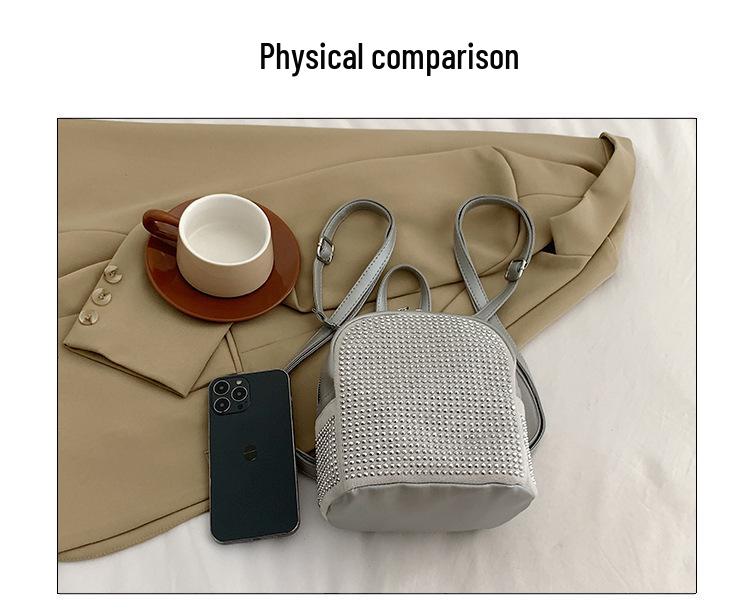 Trendy Women's Diamond-Studded Convertible Backpack 2023 - Celebrity-Inspired, Spacious, and Stylish.