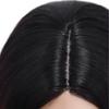 Peluca cabello negro liso largo 100 cm cosplay anime manga gorra gruesa