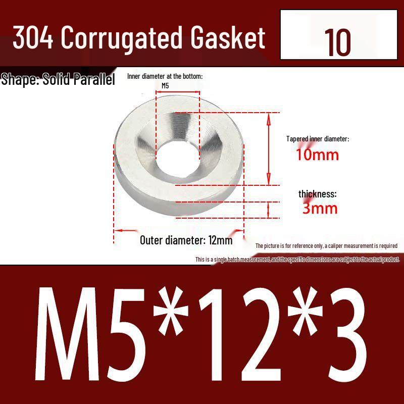 304 Stainless Steel Decorative Conical Fish Eye Washer for M3-M10 Countersunk Holes