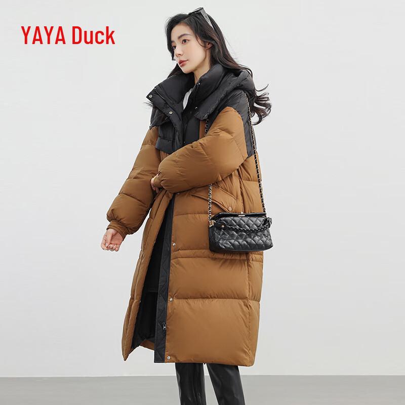 Yaya Women's Korean Style Thickened Long Down Jacket