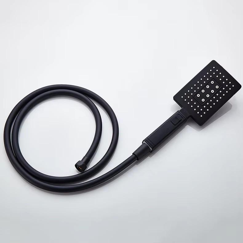 1.5/2.0/3.0/4.0M PVC High Pressure Silver & Black Smooth Shower Hose For Bath Handheld Head Flexible 360° Rotation