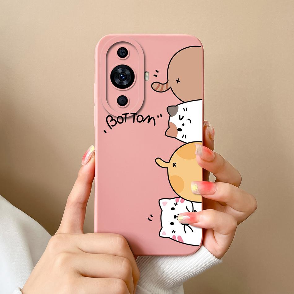 For Huawei Nova 11 Pro Phone Case Cute Design Full Protection Funda For Huawei Nova11 11Pro Soft Liquid Silicone Back Covers