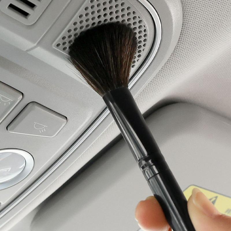 2Pcs Car Interior Soft Bristle Cleaning Brush Air Outlet Duster Bristle Brush Portable Wash Detailing Car Interior Cleaning Tool