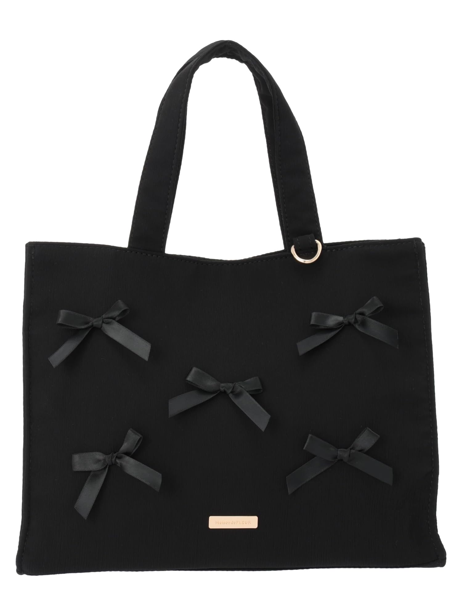

de Bag EC Limited Ribbon Ribbon Ribbon Tote Черный [Maison Fleur] Женская