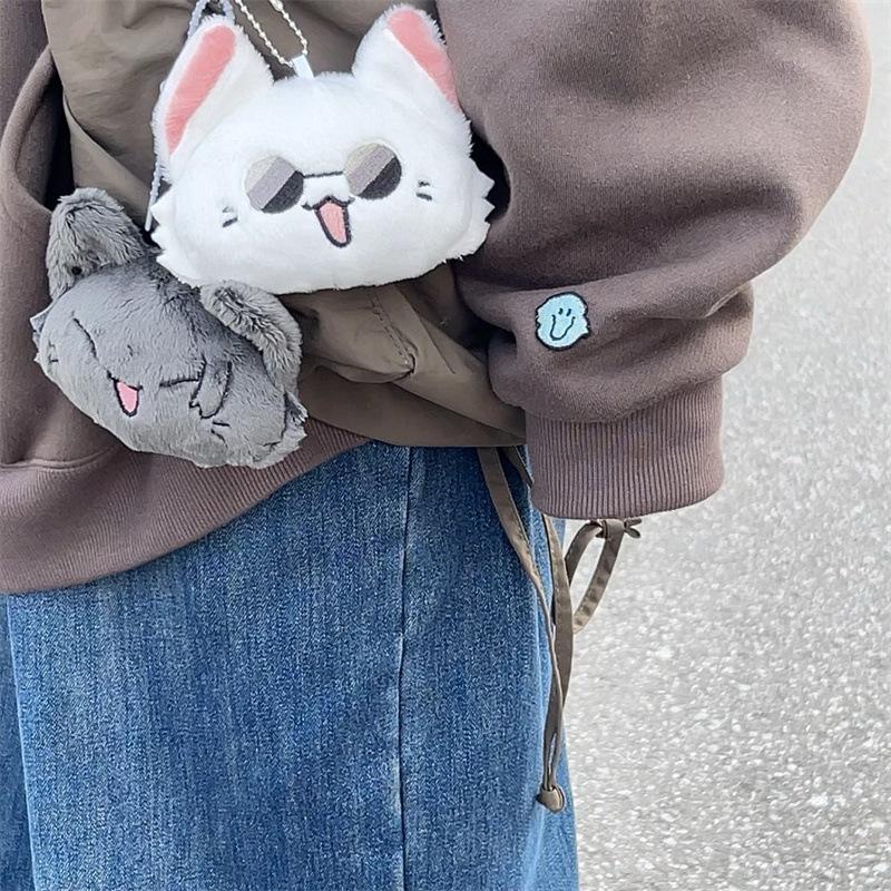 Anime Keychain Geto Suguru and Satoru Gojo Plush Cosplay Doll Pendant Keyrings Accessories Key Chains Fans Gifts