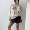 New Arrivals Open Run Women Color Block Oversized Hoodie T shirT