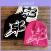 Knit Hat For Men And Women Warm Beanie With Letter Embroidery For Winter Outdoor Fashion
