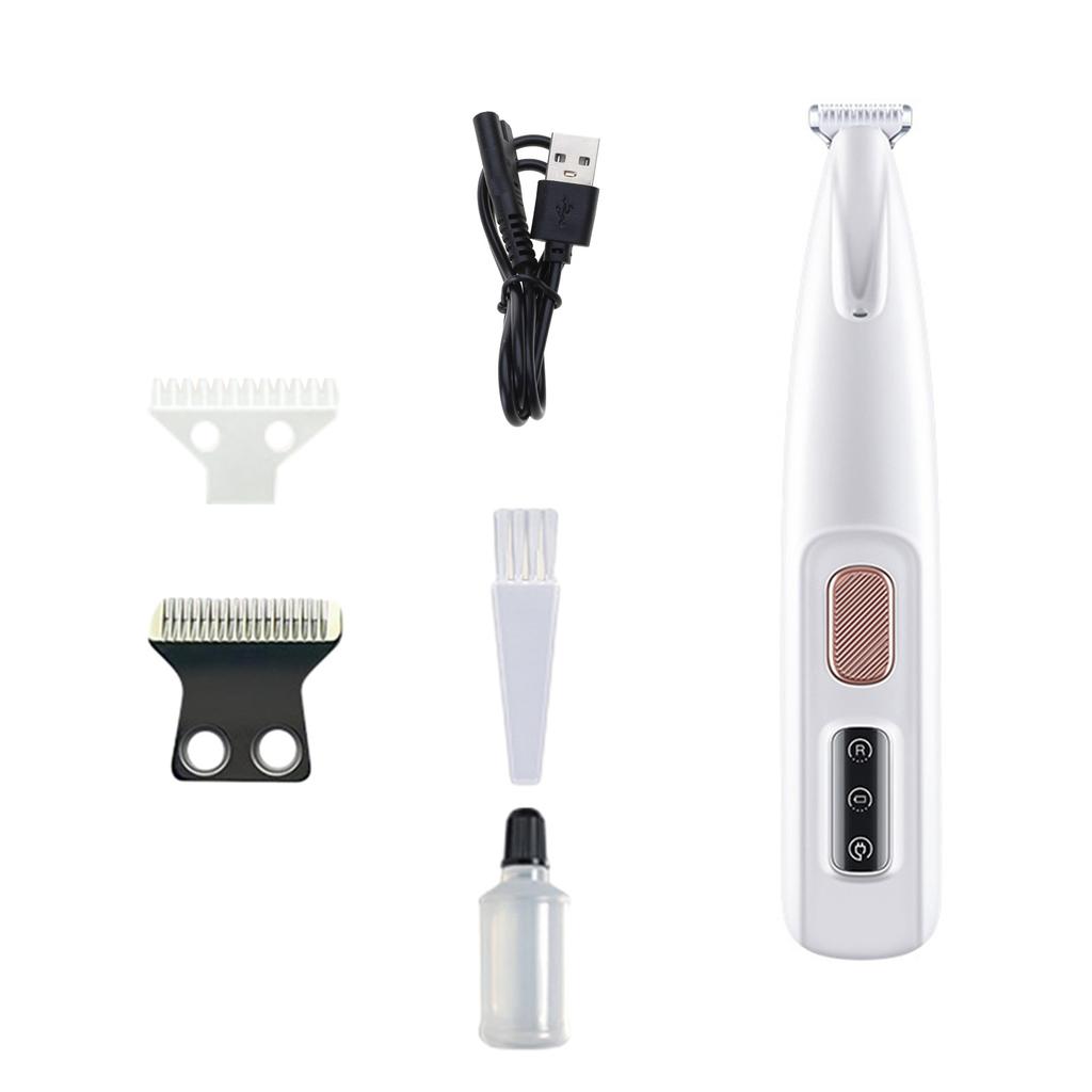 Cat Grooming Shaver with Light Low Noise USB Rechargeable Shaver Pet Hair Trimmers Set Suitable for Dogs Cats Long Hair