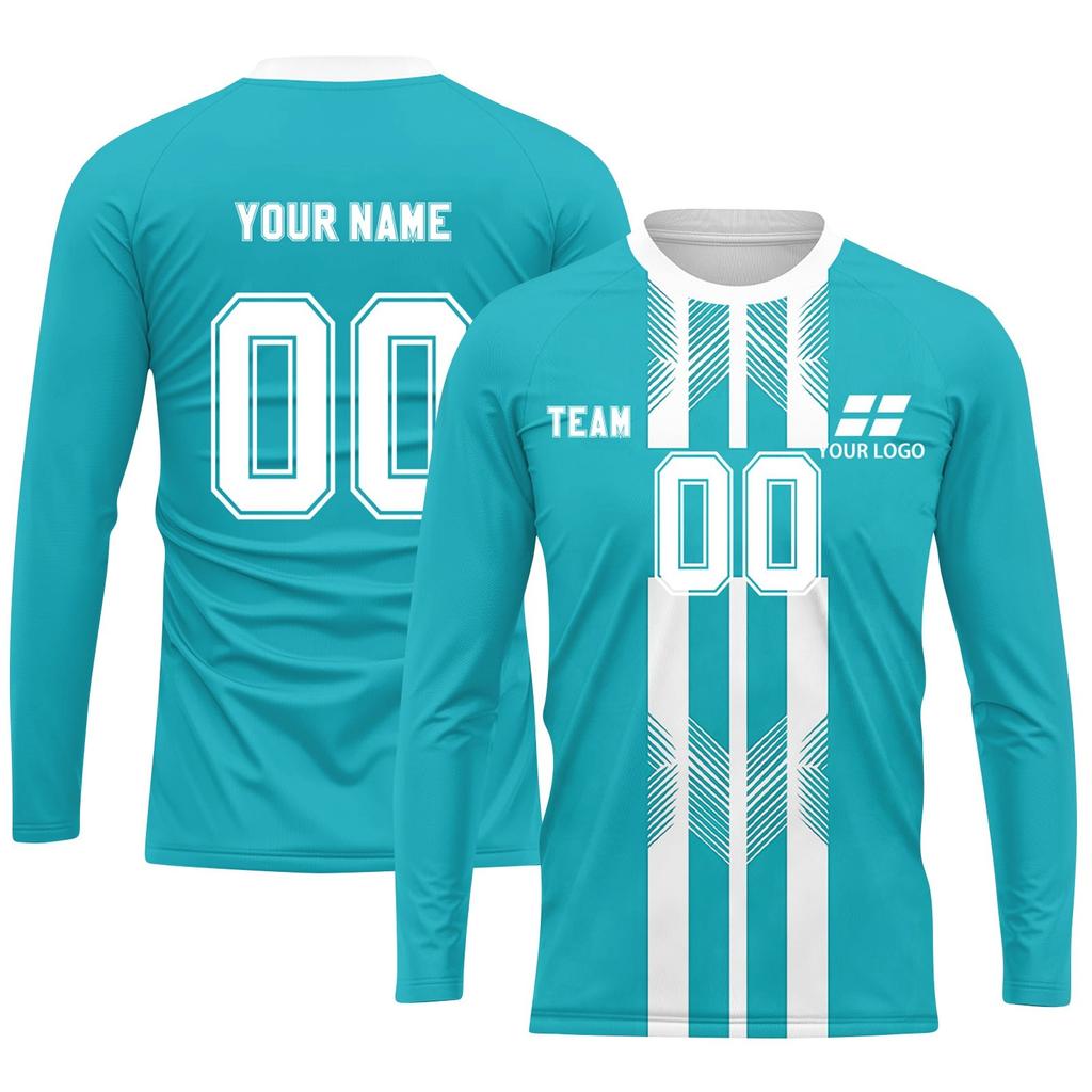 Men's Long Sleeve Athletic Jersey, Quick-Dry Sports Shirt, Lightweight Team Uniform Top, Red White Design