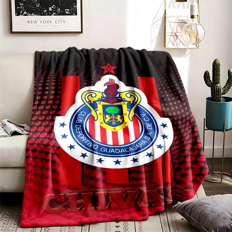 Club Deportivo Guadalajara Theme Personalized Outdoor Flannel Blankets Soft And Suitable For All Seasons Perfect For Sofas Beds And Camping