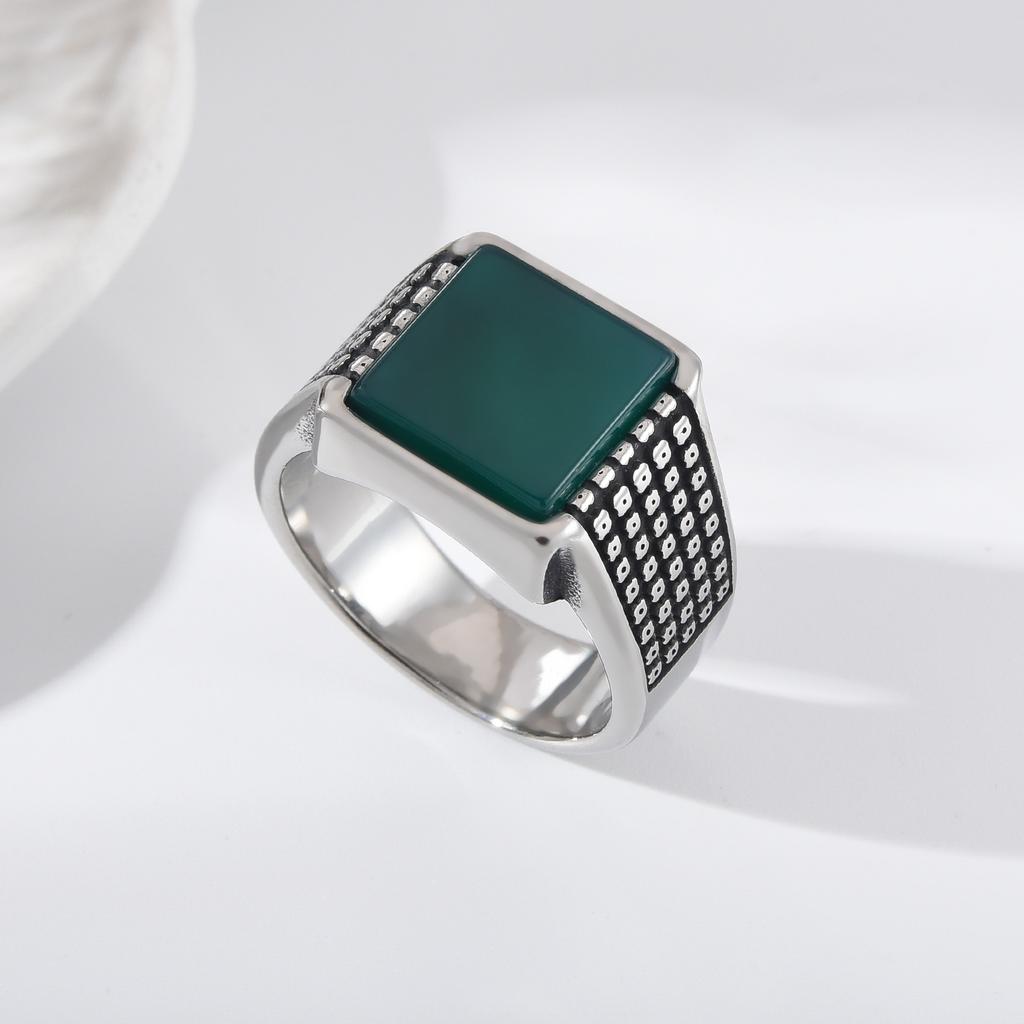 A3510 Men's/Women Trend High Quality 316LStainless Steel Multiple Colors Zircon Style Onyx Golden Rings Jewelry