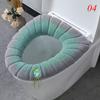 Zimowa ciepła nakładka na deskę sedesową Closestool Mat 1 szt. Zmywalne akcesoria łazienkowe Knitting Pure Color miękka podkładka w kształcie litery O deska sedesowa