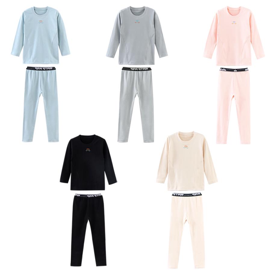 Children's Thermal Fleece Underwear Set - Unisex Base Layer Shirt & Pants