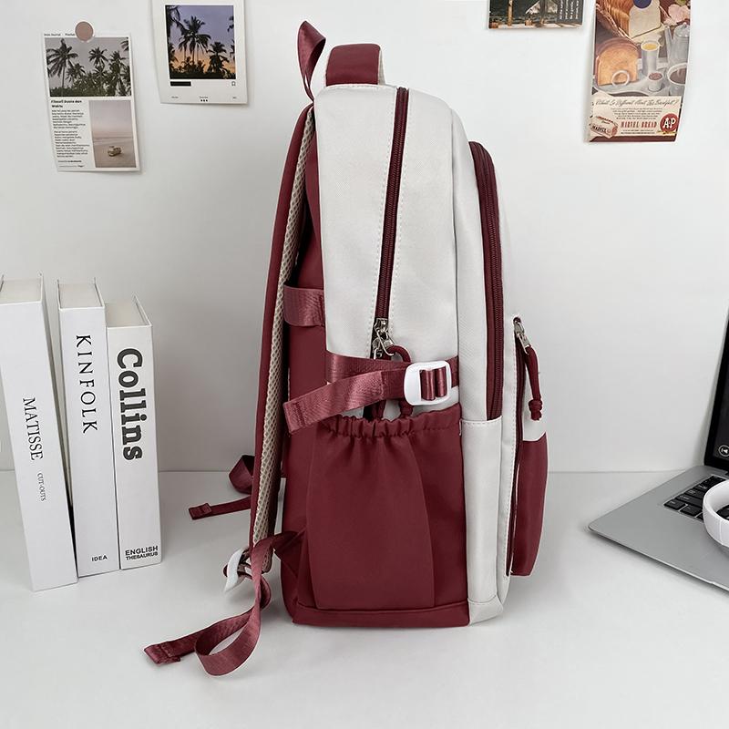 Cartoon-Rucksack mit Kontrastfarbe für Mittelschüler, leichter Schulrucksack, Damenrucksack mit großem Fassungsvermögen