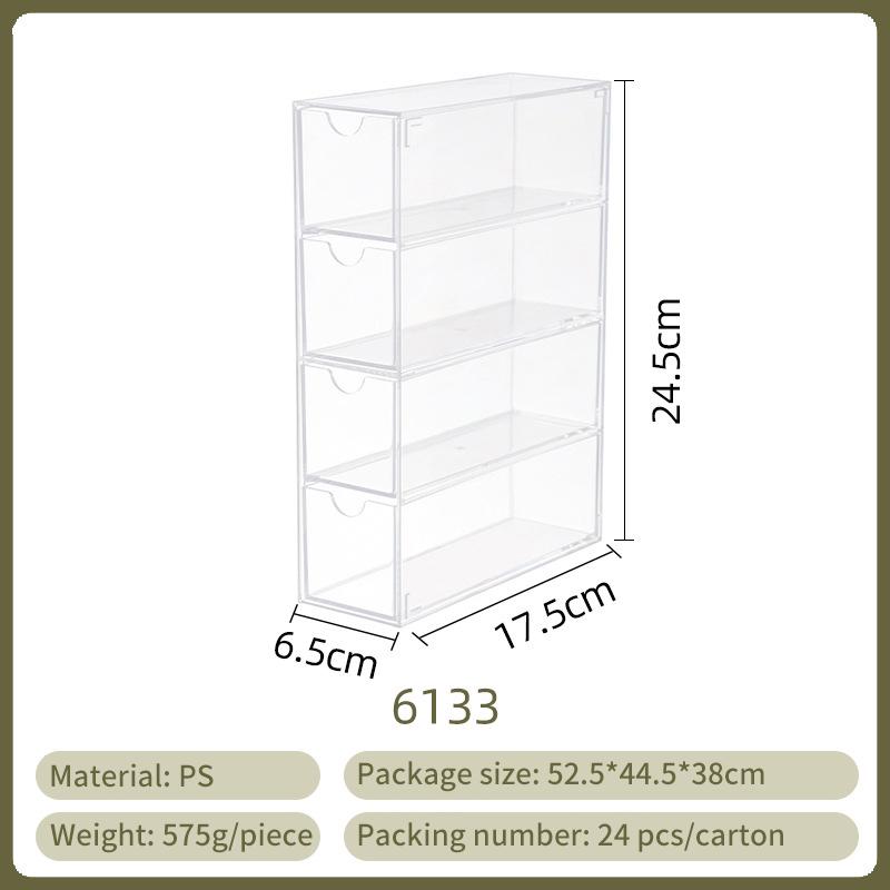 Desk Storage Box Mini Drawers Sticker/Jewelry Accessories Storage Box Transparent Cosmetic Storage Box Glasses Storage Box