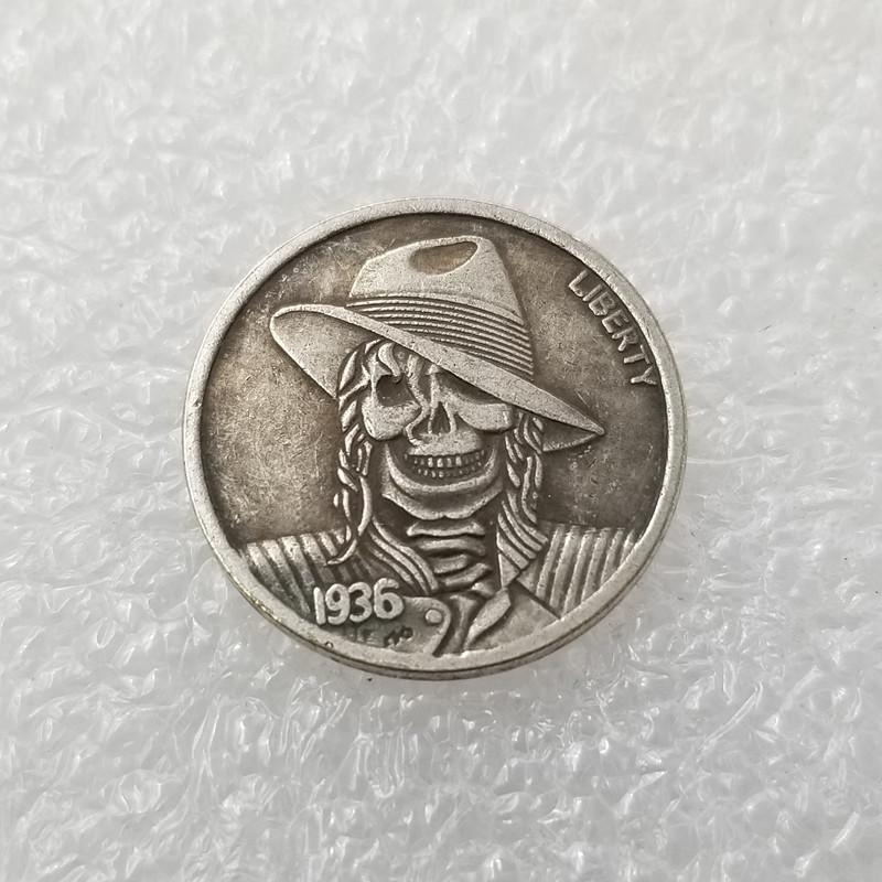 Antique 1936 Brass-Silver Round Foreign Silver Dollar #468 Brass