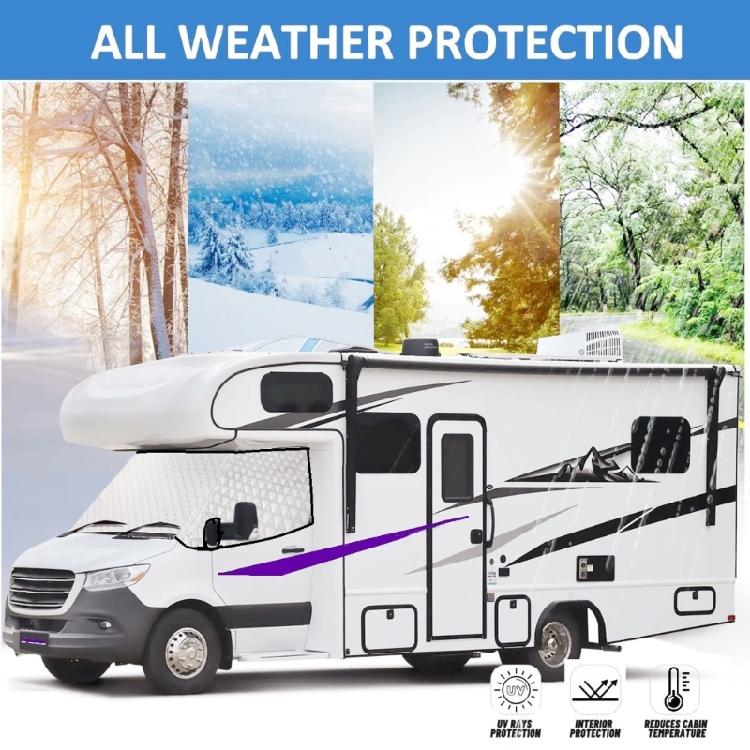 Folie de aluminiu rezistentă la intemperii, parasolar pentru rulotă, pentru fereastra Sprinter 515, izolație termică, reducere a căldurii de vară, protecție împotriva înghețului de iarnă