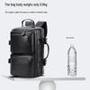 Men's Retro PU Leather Cross-Border Laptop & Travel Backpack with Large Capacity