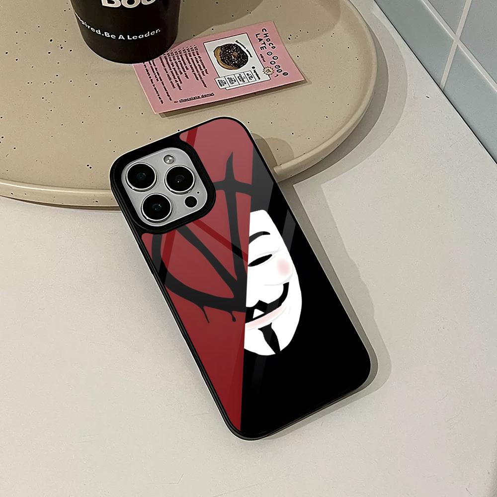 V For Vendetta Phone Case for Iphone 17 16 15 14 Air 13 12 11 Pro Max Mini Plus Fundas Shell PC+TPU Cover