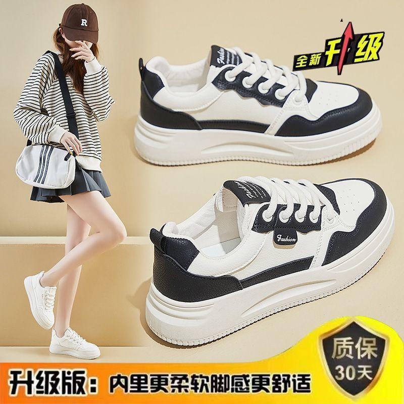 

2025 spring little white shoes new Korean version ins female students platform heightening sports board shoes casual shoes GH-301 40 чорний