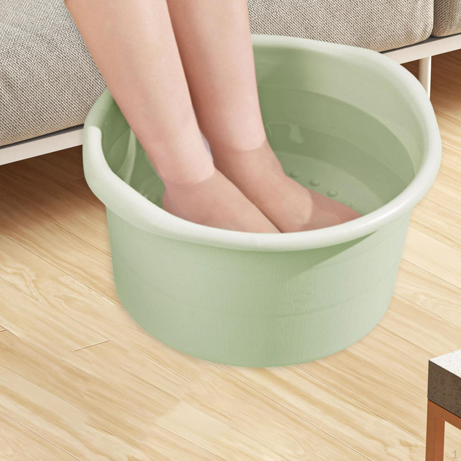 

Ванна для ног, ванна для замачивания, удобное ведро для ног, портативный массажер для педикюра дома светло-зеленый