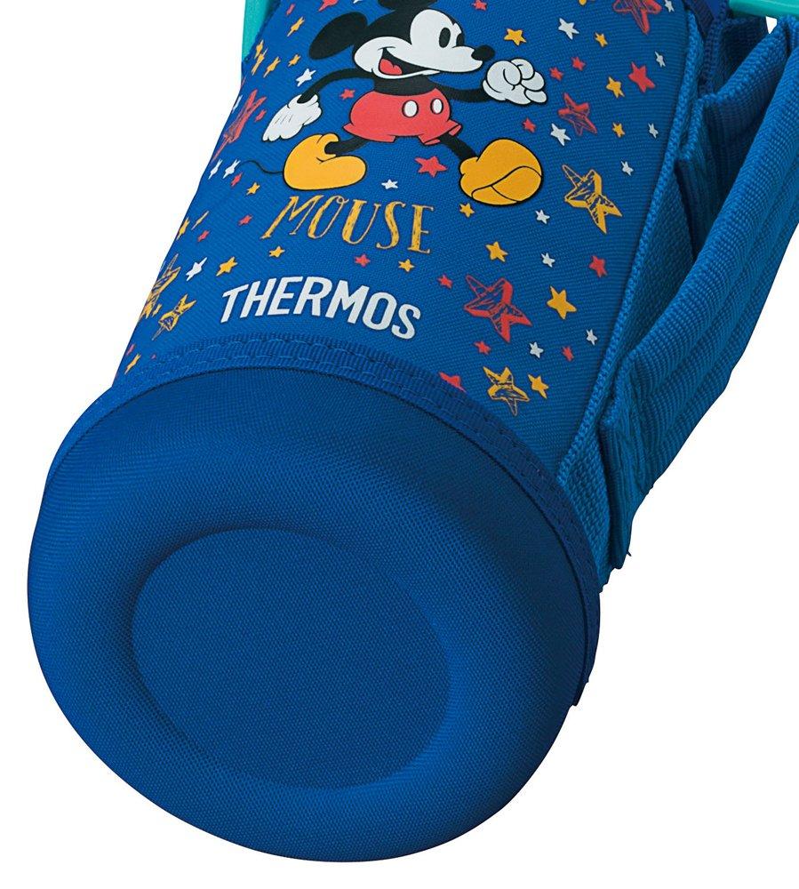 Thermos Garrafa Disney Mickey Blue Star BLS Isolada a Vácuo, 2 Vias, Mouse, 630ml/600ml, FHO-600WFDS