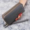 1Pc New Wallet, Women's Long Zipper Wallet, Fashionable Embossed Large-capacity Mother's Mobile Phone Change Clutch Bag
