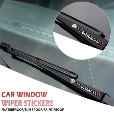 4Pcs Car Front Rear Wiper Stickers Window Trunk Decoration For Suzuki Swift Vitara Jimny Ignis Baleno Samurai Alto Splash Kaiser