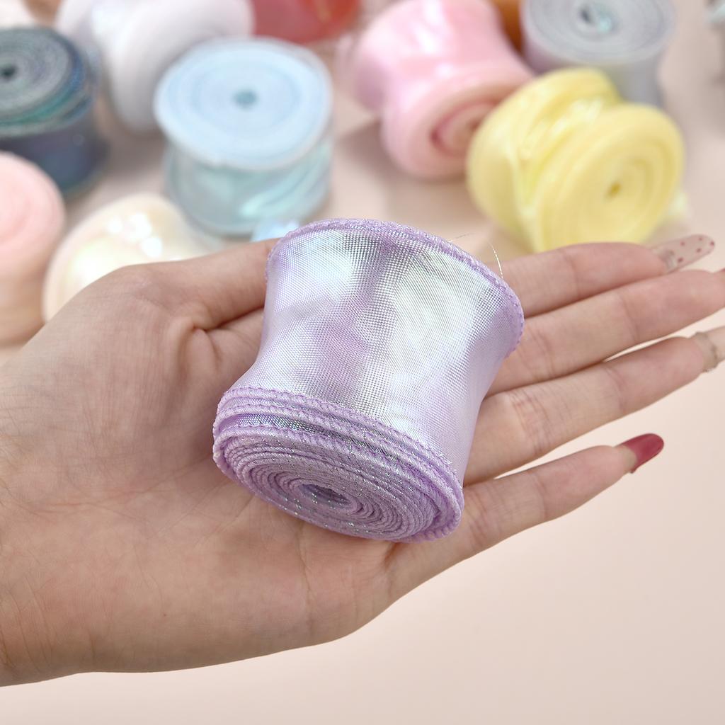 Fishtail Yarn Silk Organza Ribbon 4CM Flower Baking Gift Packaging Apparel Craft Supplies DIY Sewing Fabric Clothing Accessories