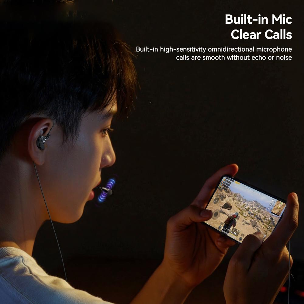 ESSAGER G62 Wired Gaming Earphones Type-C Digital Interface Game Headset with Microphone/Inline Control