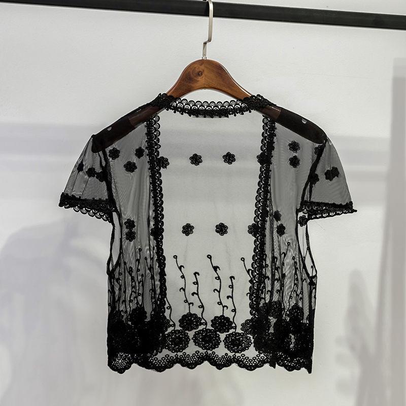 Summer Lace Short Sleeve Bolero Cardigan Shawl