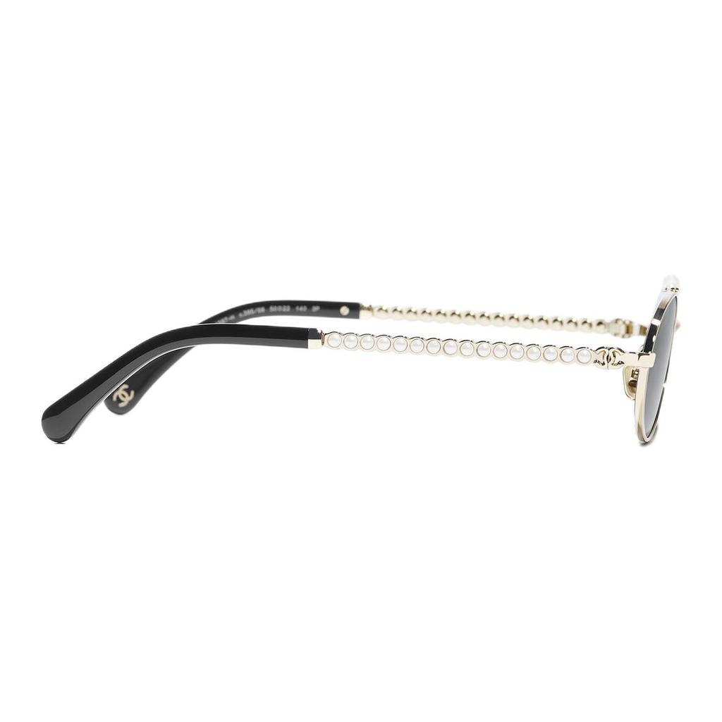 Chanel Oval Logo Sunglasses Unisex Sunglasses Light-Gold CH4297H-C395/S8