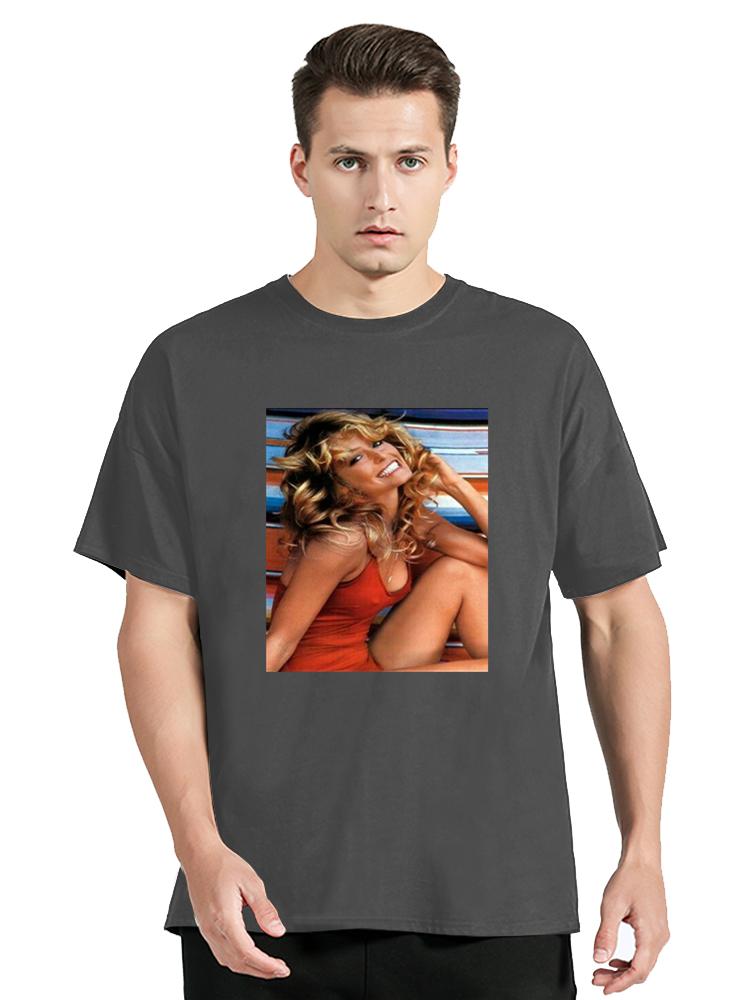 Fashion Tshirt Vintage Farrah Fawcett T Shirt Black T Shirt Unisex Aldult Tees Unisex Digital Printing Shirts Fashion Tshirt