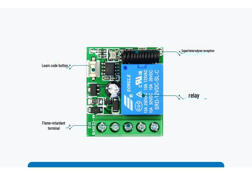 ASK RF Wireless Remote Control Switch with Jog, Self-locking, and Interlocking Modes for Lights and Electrical Locks.