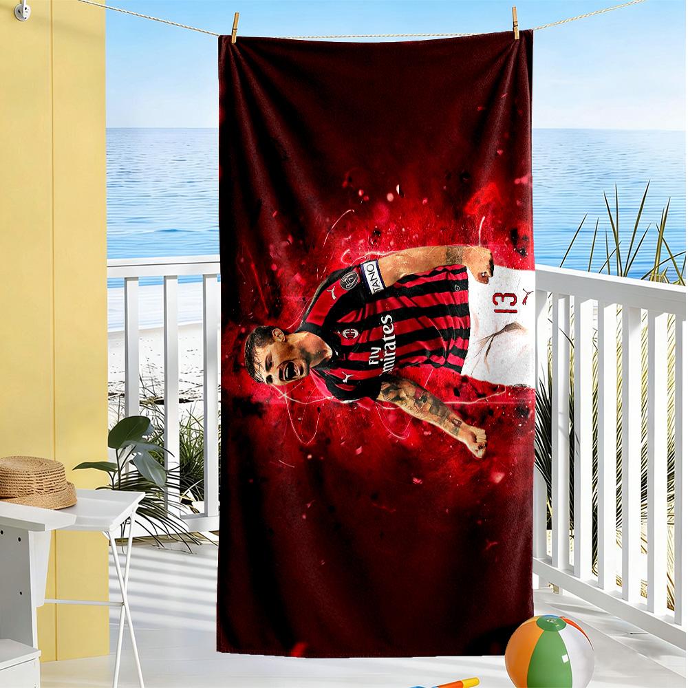 Ac Milan Celebration Moment Beach Towel Super Soft & Absorbent Comfortable Lightweight