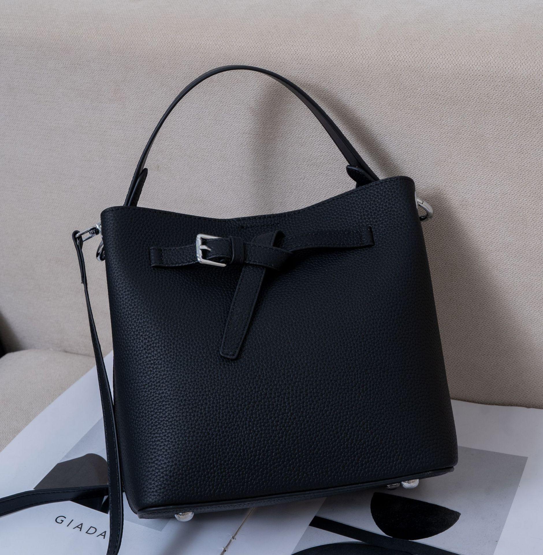 

Togo First-Layer Cowhide Shoulder Women S Bag, Mother And Child Bag Large-Capacity Crossbody Women, Fashionable And Simple Versatile Bag Soft чорний