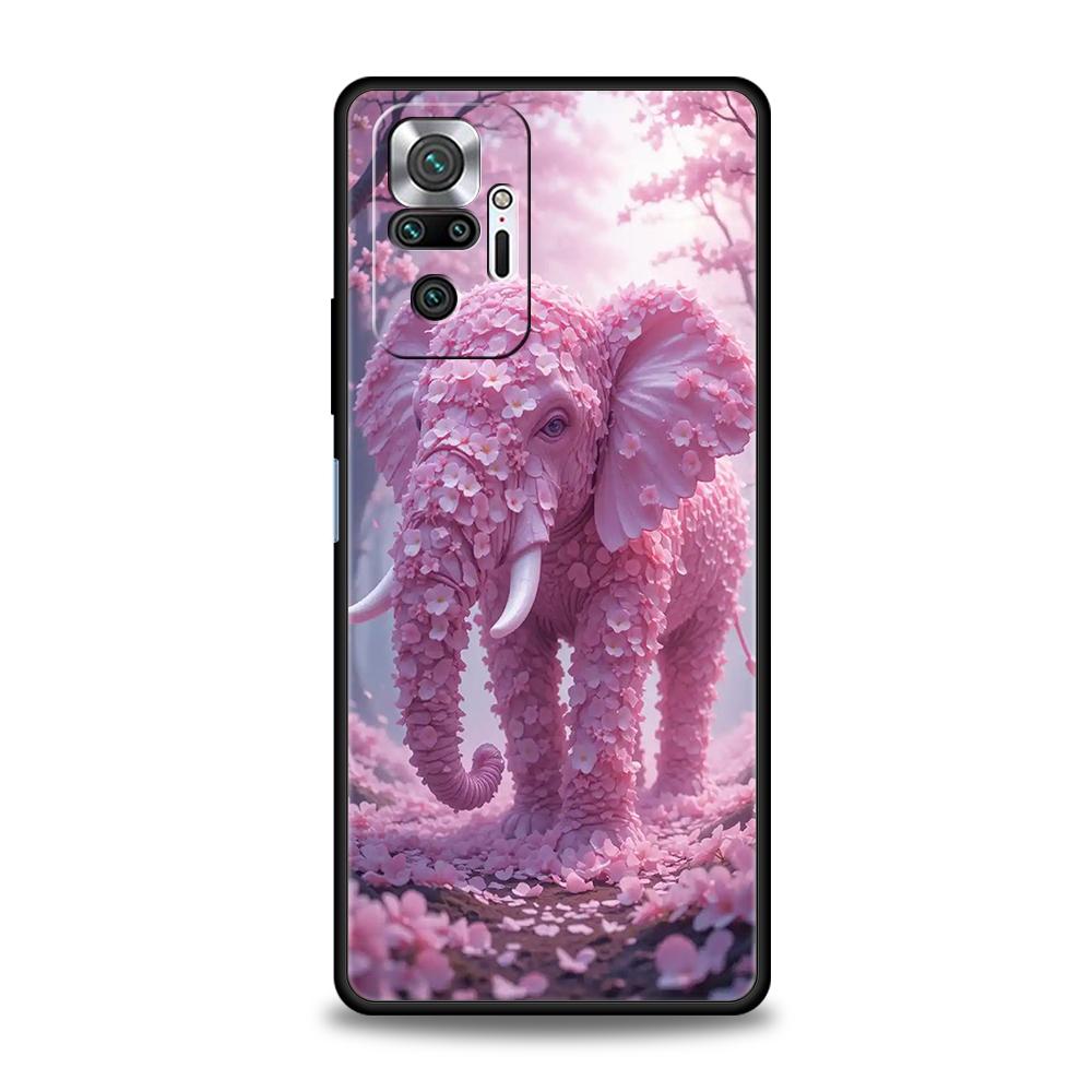 

Animal Elephant Phone Case Cover for Redmi 14C 13C Note 14 13 12 11 10 Pro Plus K40 K50 Pro Plus 5G Soft TPU Shell Fundas Capas Note 13 5G