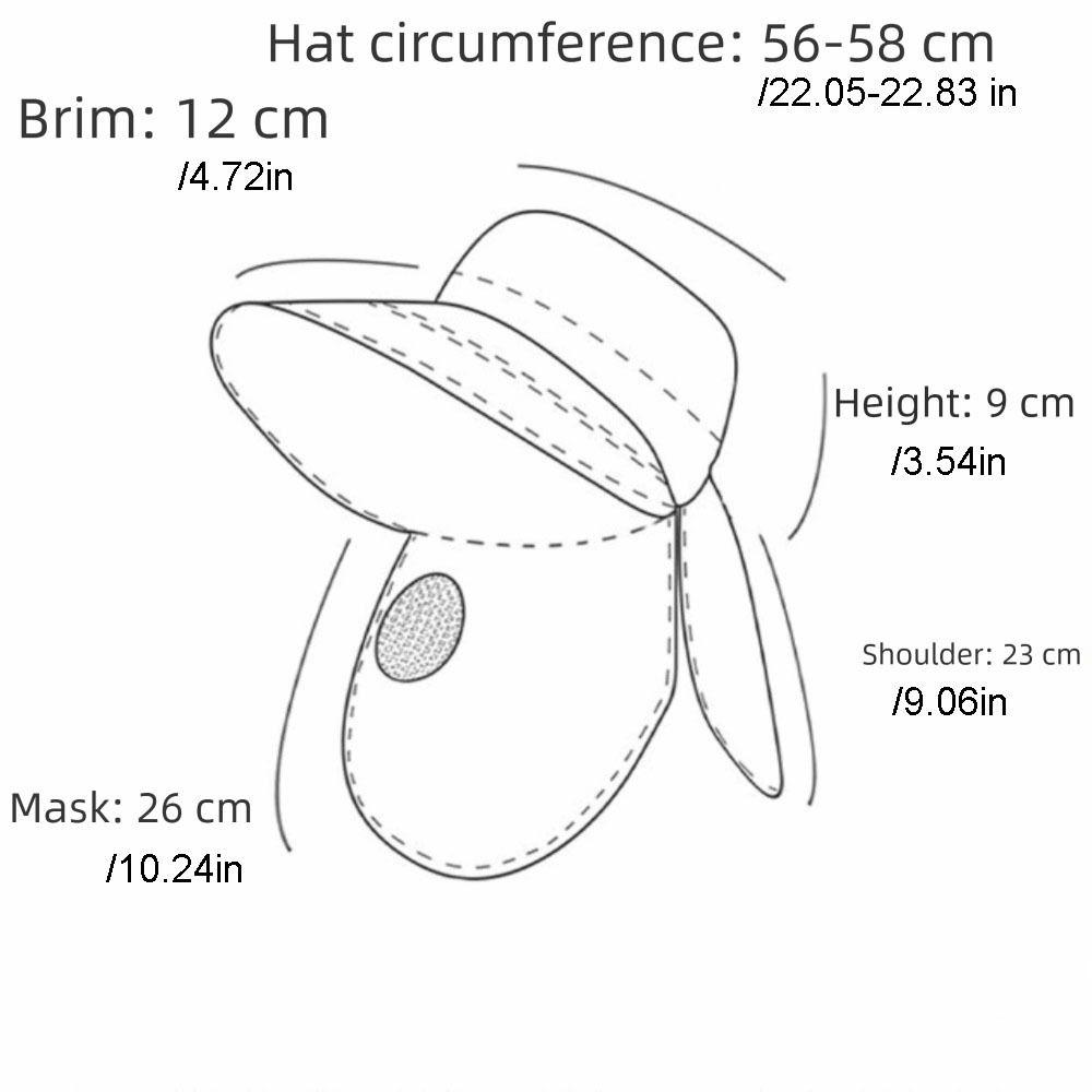 Breathable With Mask Picking Tea Hat Wide-brimmed Floral Sunshade Shawl Cap Thin Lightweight Neck Protection Hat Travel