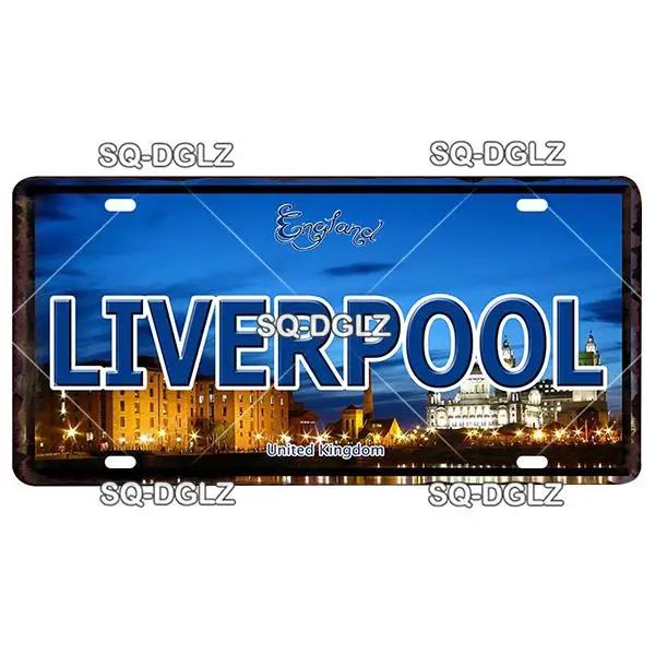 Europe City Plate Metal Sign - Vintage Tin Wall Decor for Bar