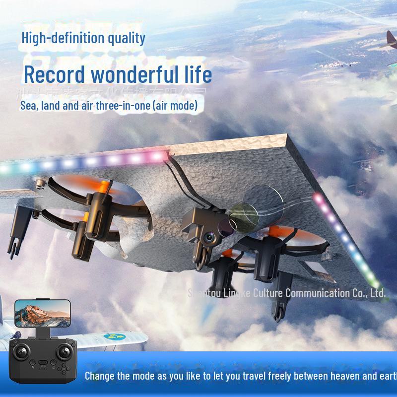3-in-1 Amphibious Drone: Remote-Control Aerial Photography Toy