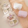 Mini PU Leather Flip Cover Jewelry Box Portable Travel Jewelry Organizer Brooch Lipstick Case Women Girls Jewelry Storage Case
