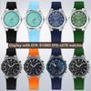 For Casio EFR-S108D, EFS-S570, and ECB-10YDC Models. Waterproof Silicone Watch Straps for Men with Convex Buckle Watch Chains