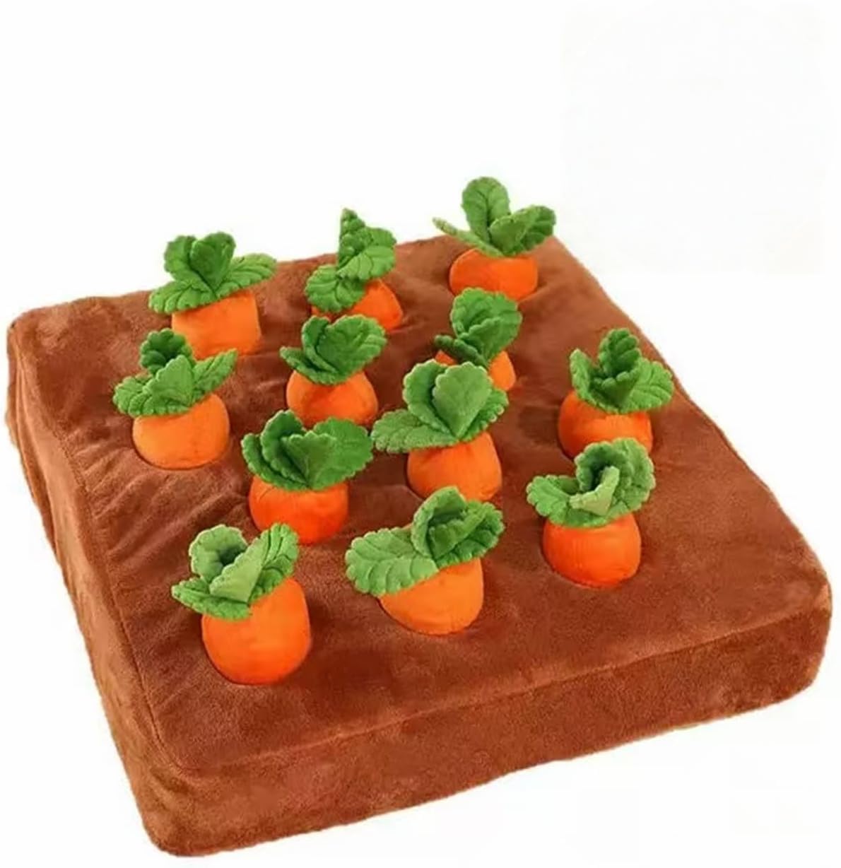 

Melphoe Dog Snuffle Mat, Nose Work Puzzle Toy with 12 Carrots & Vegetables, Hidden Treat Training Mat for Stress Relief & Separation Anxiety