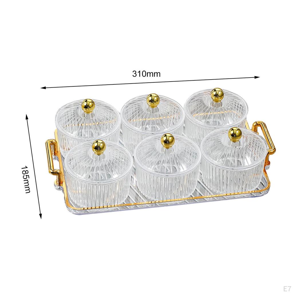 Caddy Serving Platter Condiment Tray,Serving Bowls Cookies Jar,Fruit Snacks for