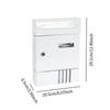 Wall Mounted Mailbox Magazines Post Lockable Drop Box Modern Rustproof with 2