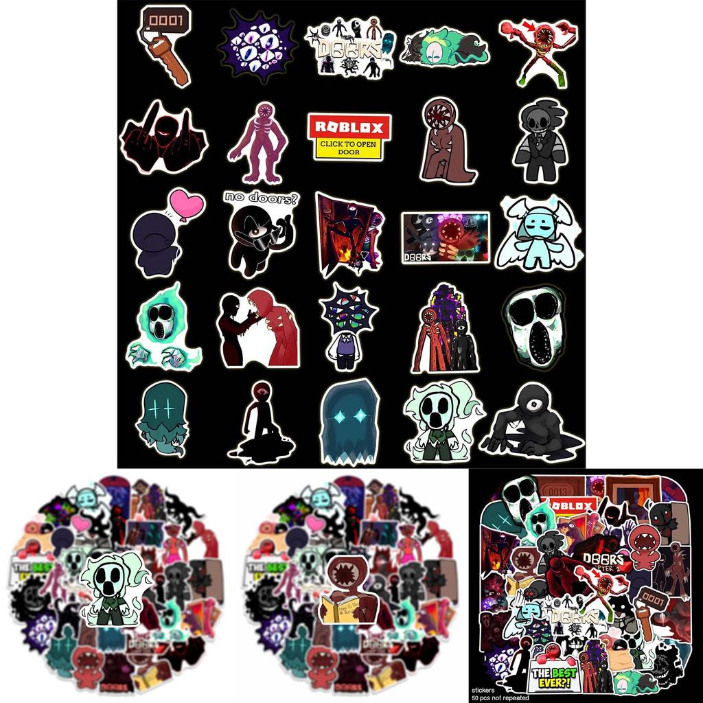 Doors Roblox Figure Stickers A Must-have For All Fans Of Blox And Players Set Of 50