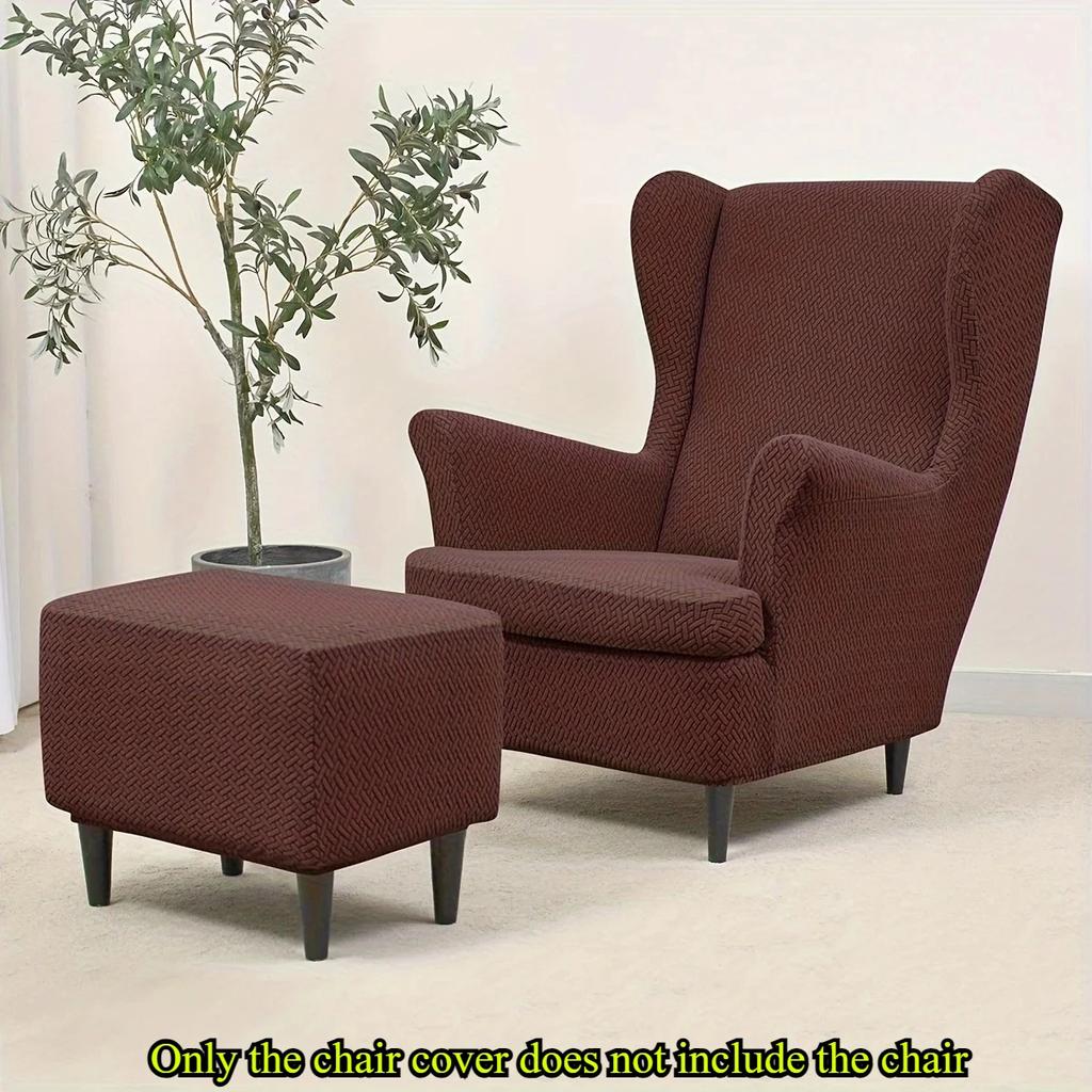 Solid Color Sloping King Back Chair Cover Comfortable Breathable Elastic Armchair Cover with Cushion Cover Furniture Protector