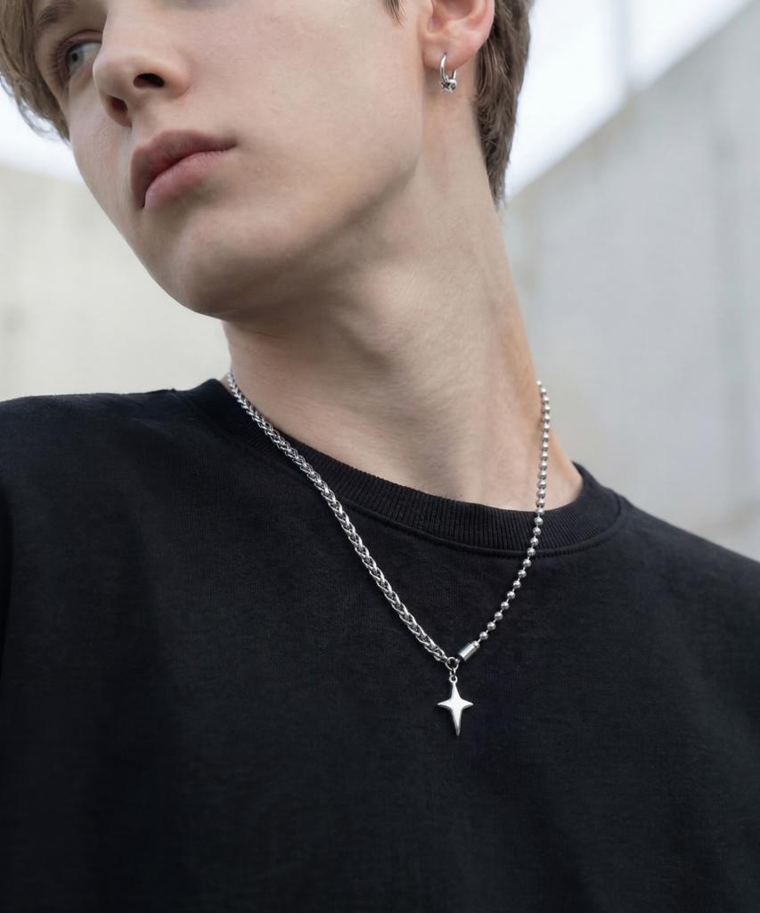 Acha S.Steel Star Core Necklace _ Silver