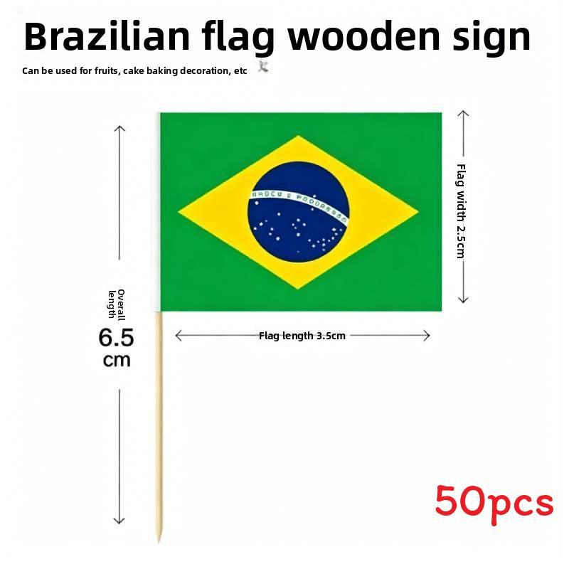Multinational Flag Toothpick Food Decor Pack For Fruit Garnishes And Cocktails